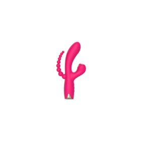 Vibromasseur triple stimulation USB rose Snappy Bunny 